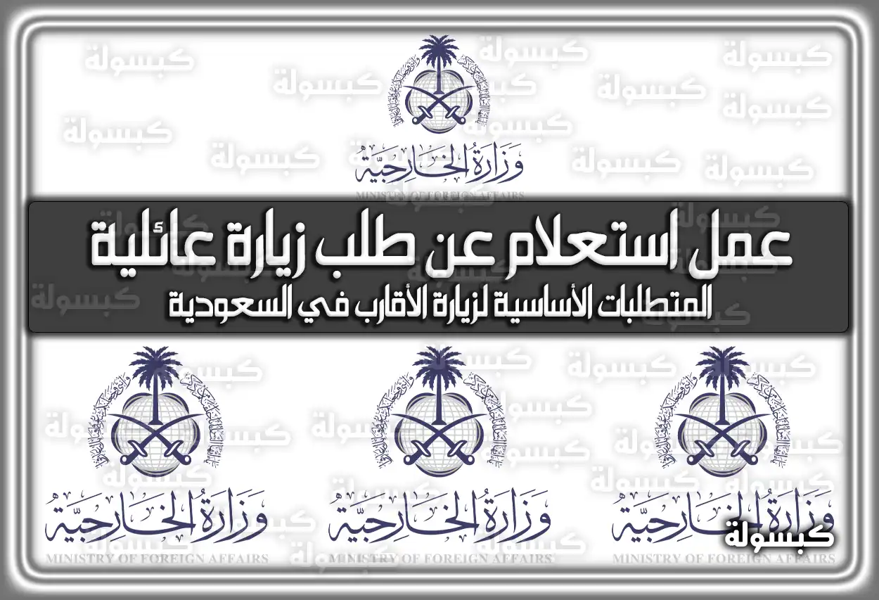 وزارة الخارجية السعودية توضح كيفية عمل استعلام عن طلب زيارة عائلية