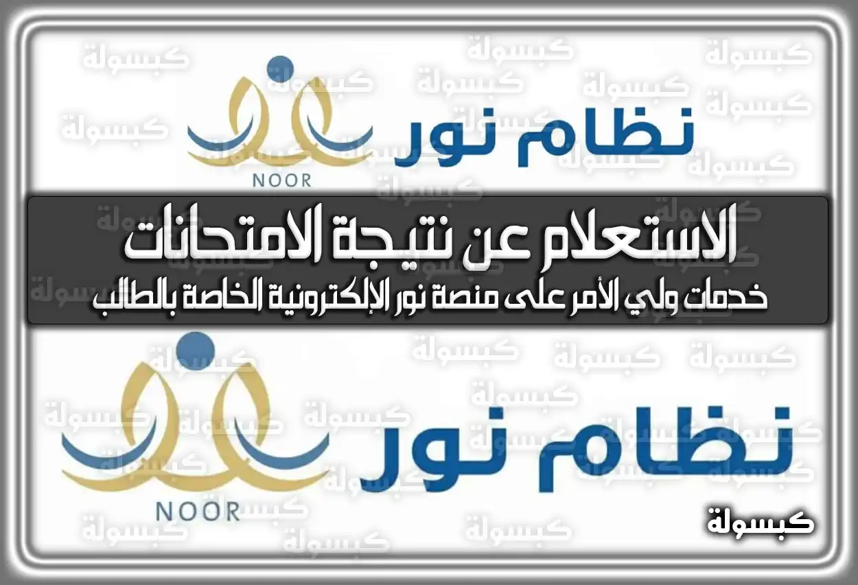 الاستعلام عن نتيجة الامتحانات نظام نور 2026