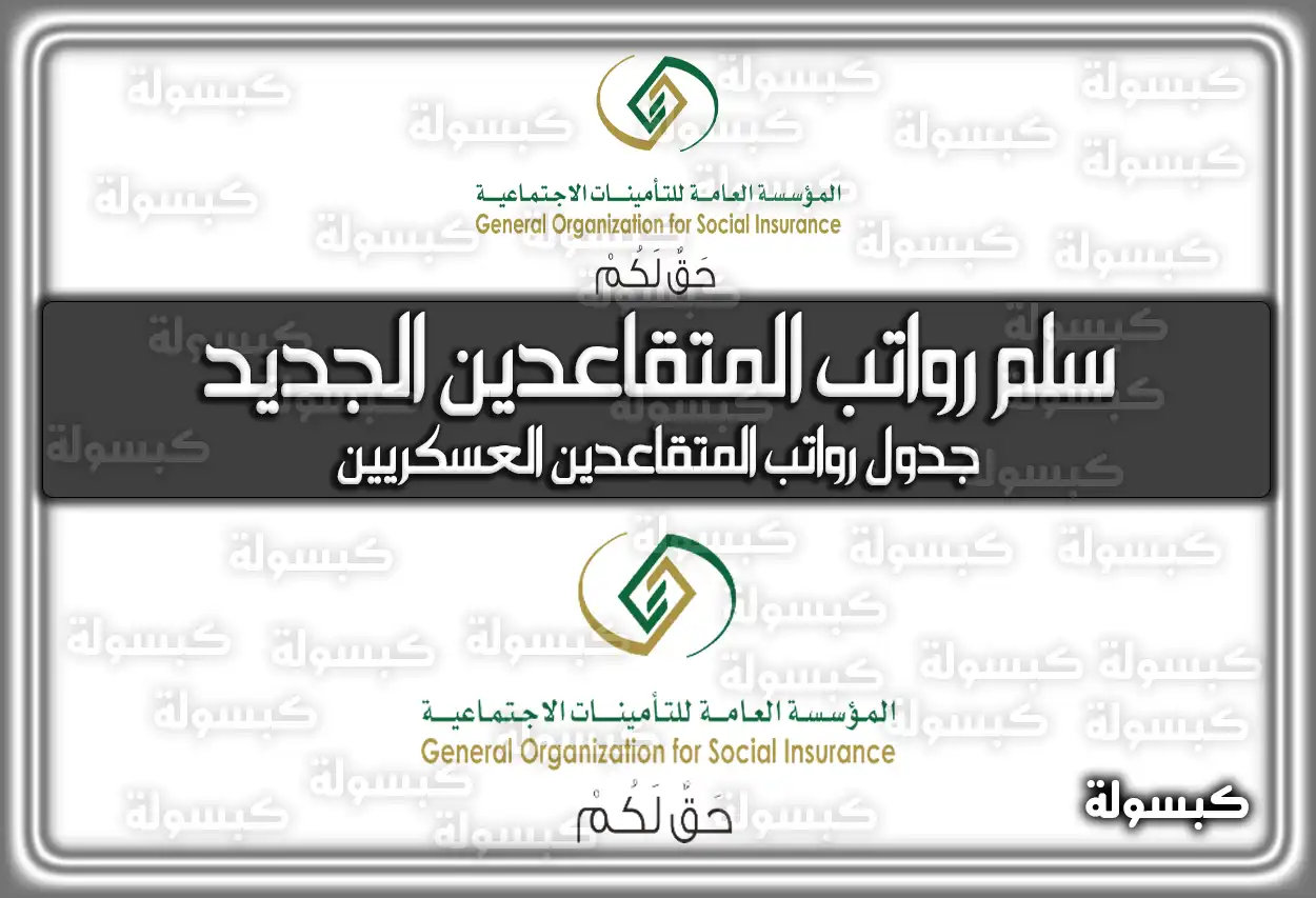 الان يمكنك التعرف على سلم رواتب المتقاعدين الجديد 1447 من خلال موقع التأمينات الإجتماعية