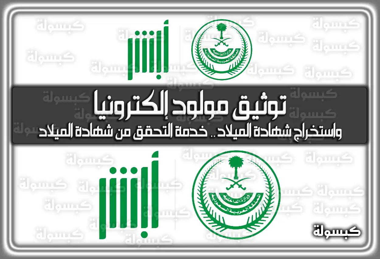 توثيق مولود إلكترونيا واستخراج شهادة الميلاد .. خدمة التحقق من شهادة الميلاد