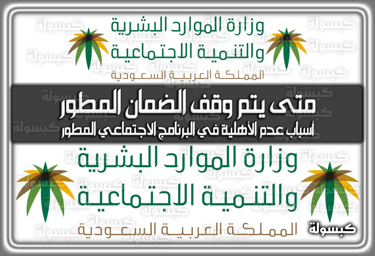 متى يتم وقف الضمان المطور