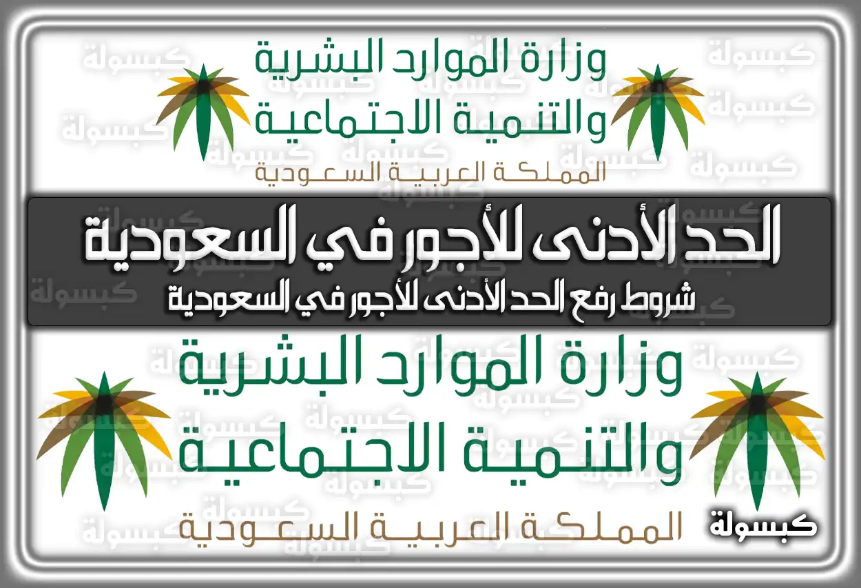 وزارة الموارد البشرية تعلن عن الحد الأدنى للأجور في السعودية 1447 – 2026