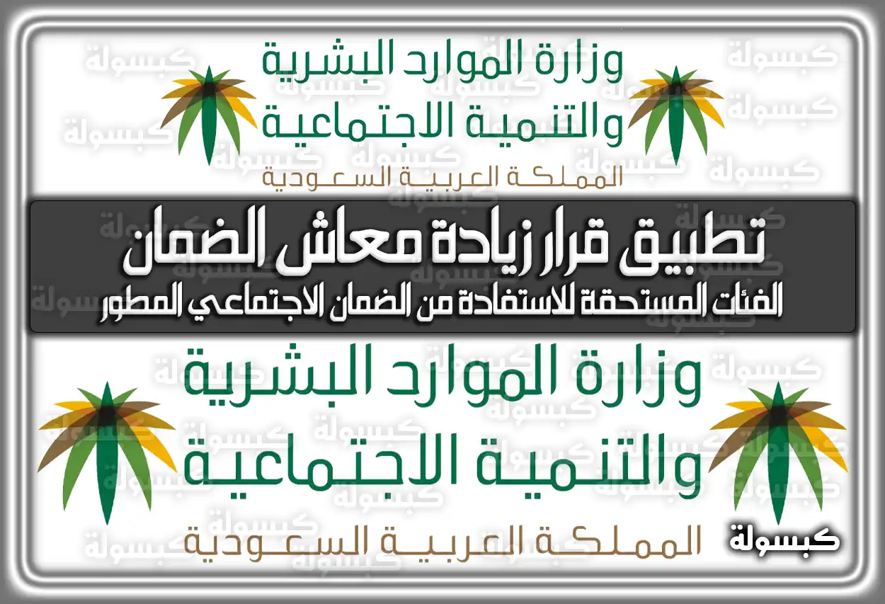 تطبيق قرار زيادة معاش الضمان