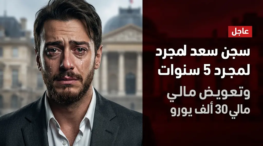 انهيار سعد لمجرد بالبكاء فور صدور حكم سجنه 5 سنوات وأول تعليق من الفنان المغربي لجمهوره