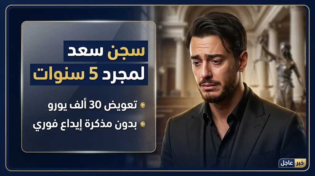 انهيار سعد لمجرد بعد حكم محكمة الجنايات الفرنسية بسجنه 5 سنوات في قضية "سان تروبيه"