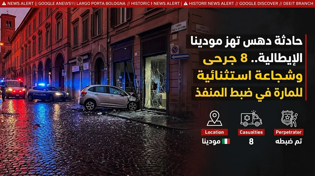 حادثة دهس مروعة في مدينة مودينا الإيطالية تخلف ثمانية جرحى وسط إشادة حكومية بشجاعة المارة