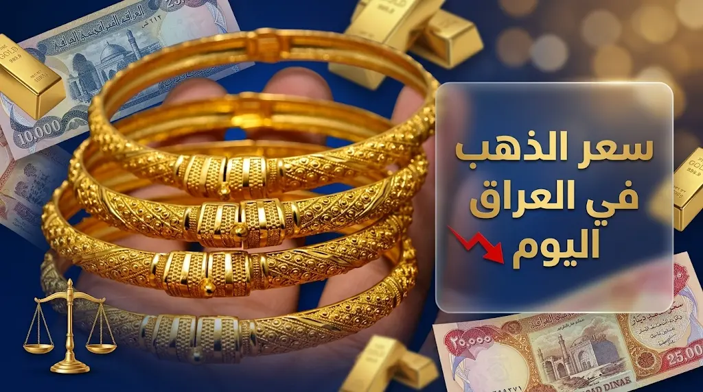 سعر الذهب اليوم في العراق الأحد 17 مايو 2026: تراجع طفيف في عيار 21 وأسعار المثقال بالصاغة