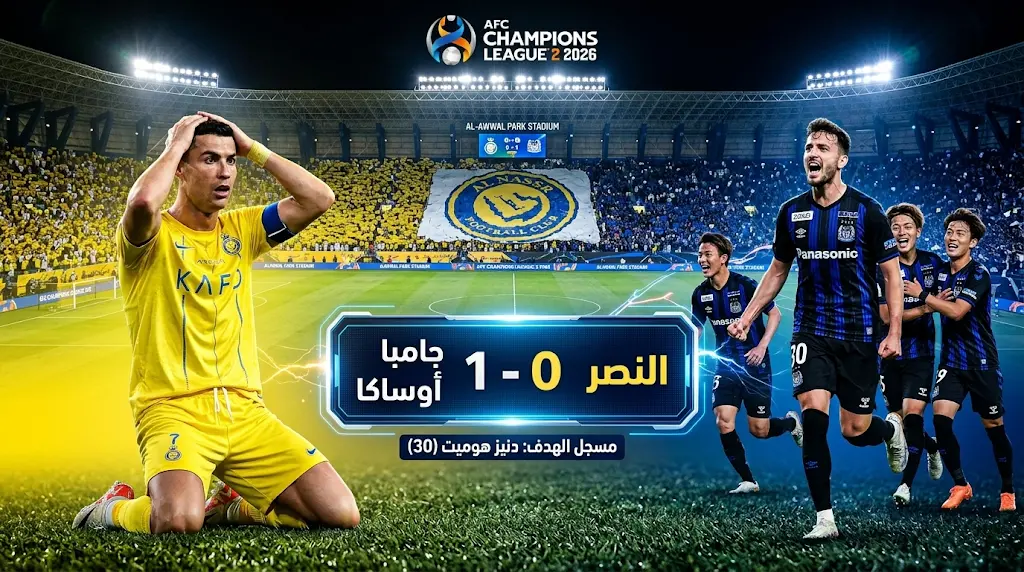 عقدة النهائيات المنزلية تلازم النصر بعد خسارة لقب دوري أبطال آسيا 2 أمام جامبا أوساكا في الرياض