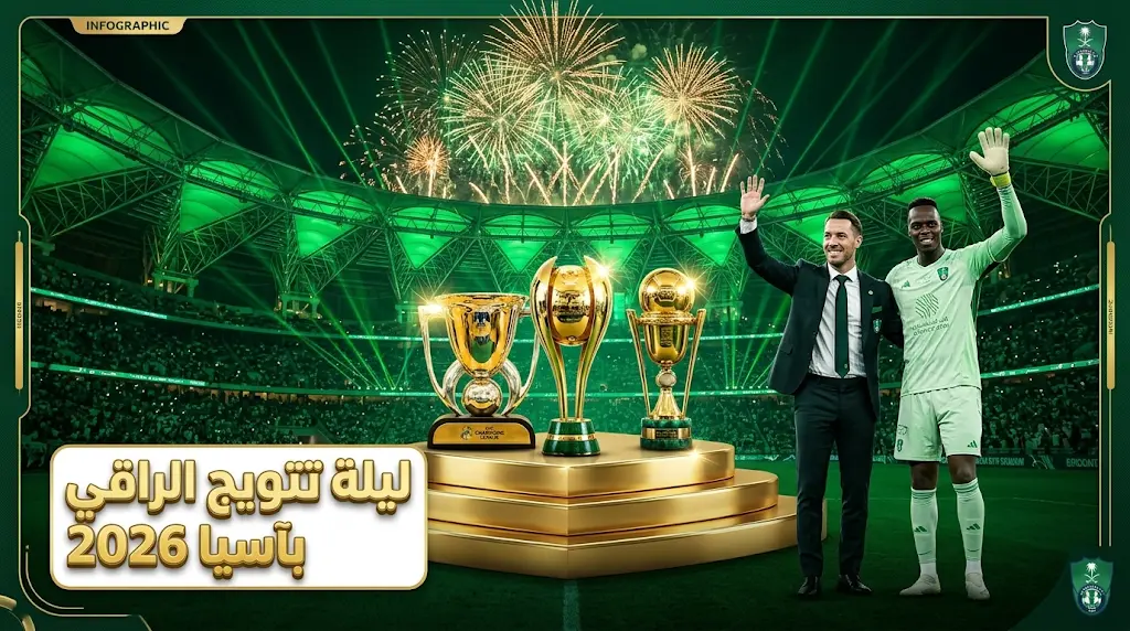 ليلة تتويج الراقي.. الأهلي السعودي يحتفي بلقب النخبة الآسيوية والثلاثية في احتفالية مهيبة بملعب الإنماء