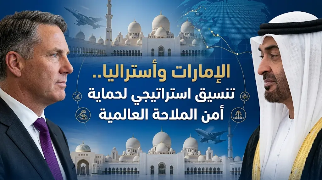 محمد بن زايد ووزير دفاع أستراليا يؤكدان من أبوظبي على أهمية ضمان أمن الملاحة العالمية وحماية الممرات المائية