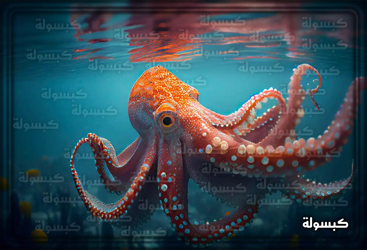 تفسير رؤية حلم قنديل البحر في المنام أخطبوط برتقالي اللون في قاع البحر