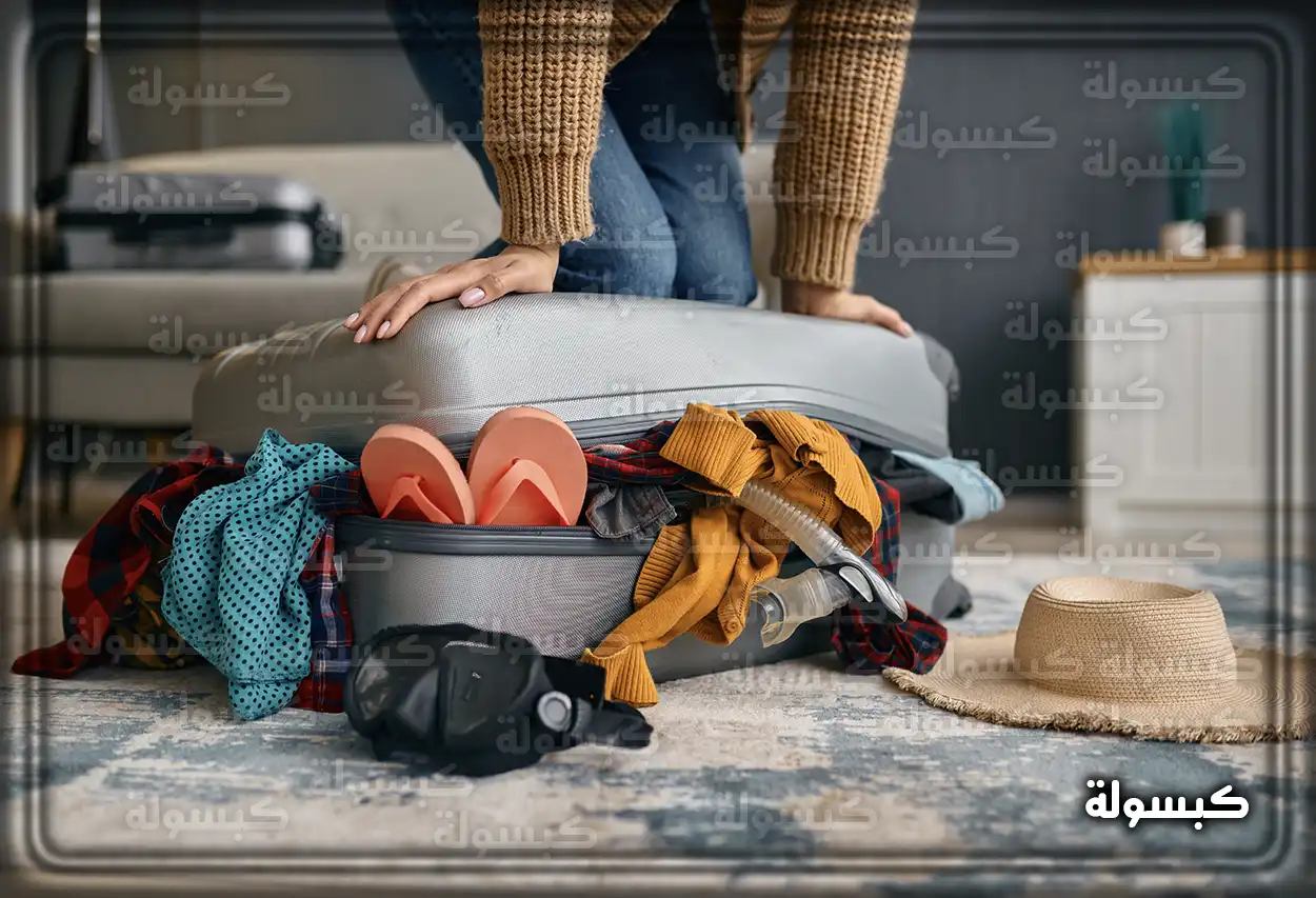 رجل يحمل حقيبة سفر وينظر إلى الأفق