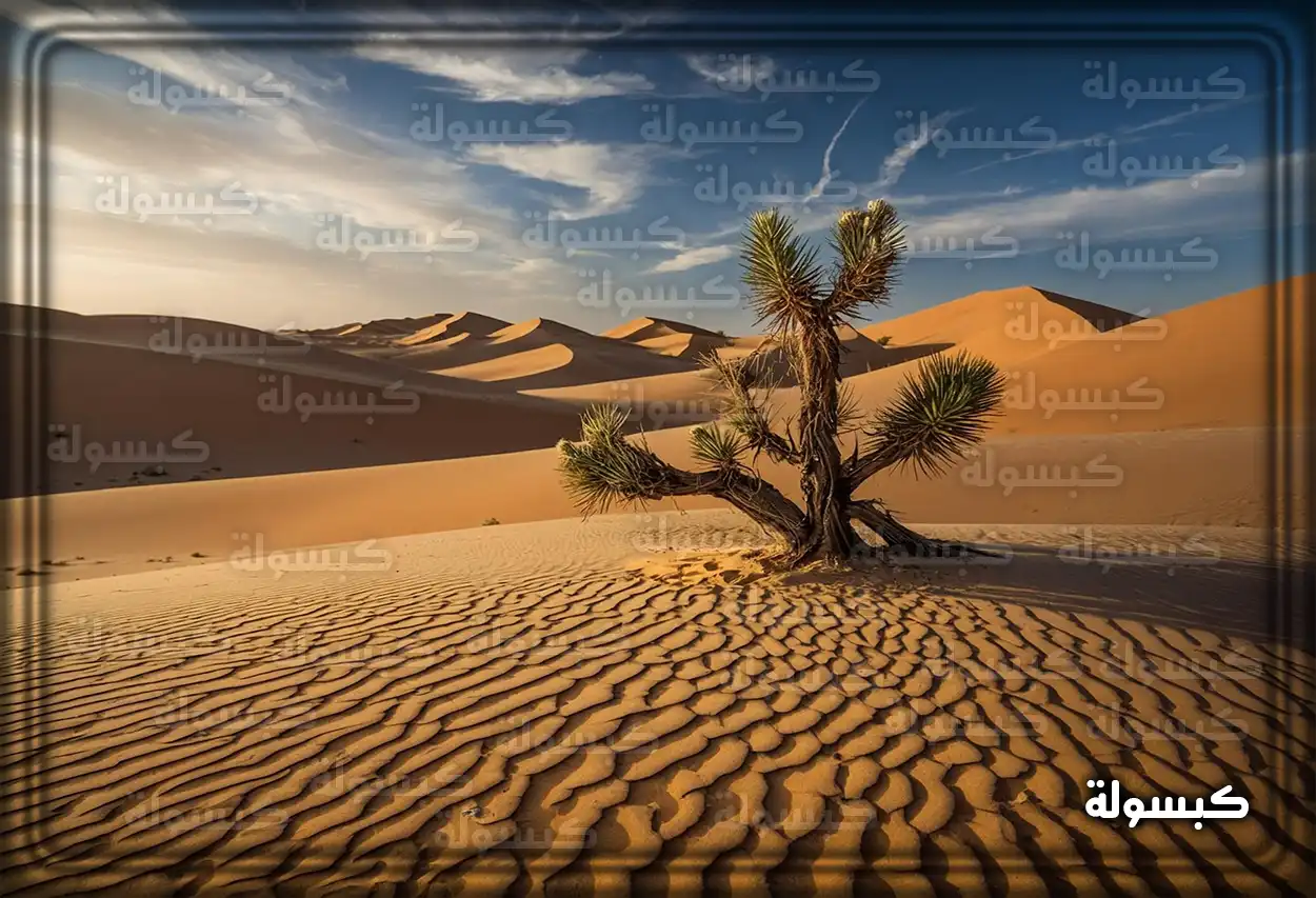 تفسير رؤية حلم المشي في الصحراء في المنام امرأة تنظر إلى الأفق في منطقة صحراوية نائية