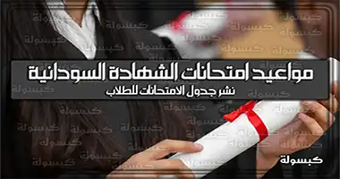 مواعيد امتحانات الشهادة السودانية في ديسمبر الجاري 2024 وَ نشر جدول الامتحانات للطلاب