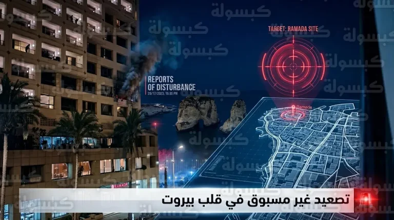 إسرائيل تستهدف فندق رامادا في منطقة الروشة ببيروت وتعلن تصفية 5 مسؤولين من فيلق القدس