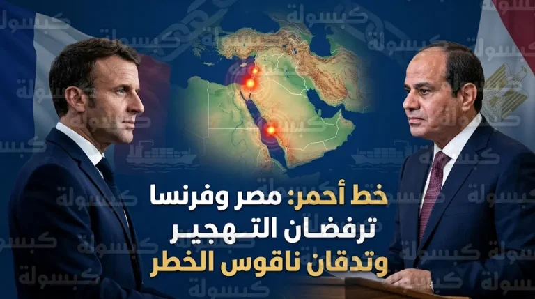 الرئيس السيسي يشدد في اتصال مع ماكرون على رفض تهجير الفلسطينيين واعتباره خطاً أحمر لا يمكن تجاوزه