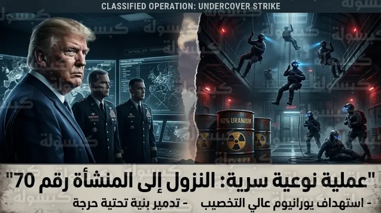 خطة عسكرية بقيادة إدارة ترمب للسيطرة على مخزون اليورانيوم الإيراني المخصب عبر عمليات إنزال لنخبة القوات الخاصة