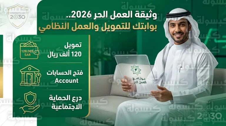 خطوات استخراج وثيقة العمل الحر 2026 وشروط الحصول على تمويل نفاذ للمستقلين