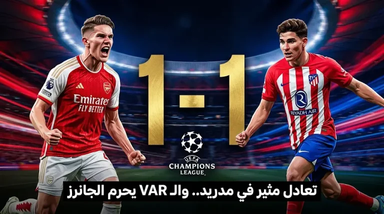 أرسنال يفرض التعادل على أتلتيكو مدريد في المتروبوليتانو والـ VAR يثير الجدل بنصف نهائي دوري أبطال أوروبا