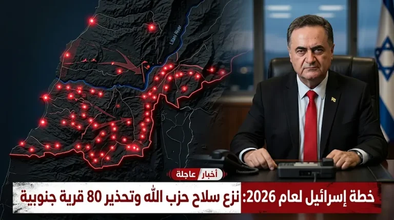 إسرائيل تؤكد المضي في خطة نزع سلاح حزب الله عسكرياً وسياسياً وتوجه تحذيرات عاجلة لسكان 80 قرية جنوبية