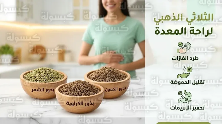 الثلاثي الذهبي من البذور الطبيعية للتخلص من ثقل المعدة والحموضة فوراً بعد الوجبات الدسمة