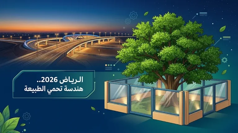 الهيئة الملكية لمدينة الرياض تعتمد حلولاً هندسية لحماية 3 أشجار معمرة في مشروع تطوير الدائري 2026