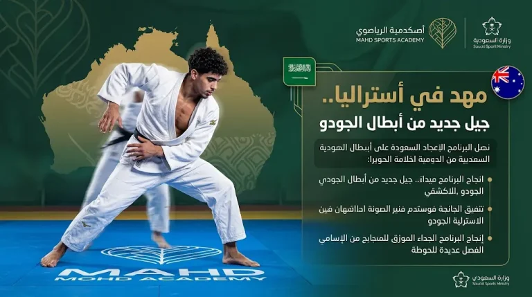 بمشاركة 8 مواهب سعودية.. أكاديمية مهد تدشن حضورها في بطولة أوقيانوسيا للجودو بمدينة ماندورا