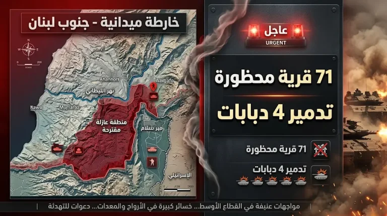 تدمير 4 دبابات إسرائيلية وسقوط قتلى وجرحى في اشتباكات تضع هدنة لبنان على حافة الانهيار