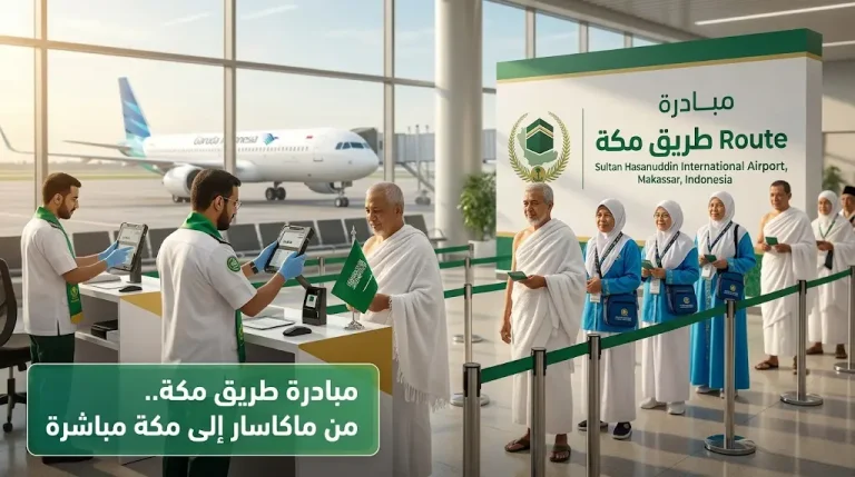 رسمياً تفعيل رابع مواقع مبادرة طريق مكة في مطار سلطان حسن الدين بإندونيسيا لخدمة ضيوف الرحمن