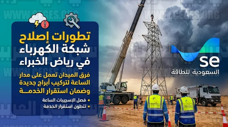 عاجل آخر تطورات سقوط أعمدة كهرباء بالقصيم 2026 وجهود مكثفة لإعادة الخدمة في رياض الخبراء