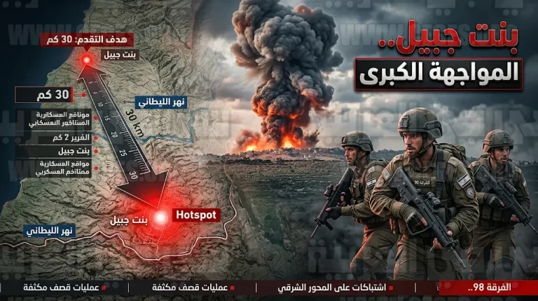 مقتل أكثر من 100 عنصر من حزب الله خلال معارك عنيفة مع الجيش الإسرائيلي في مدينة بنت جبيل