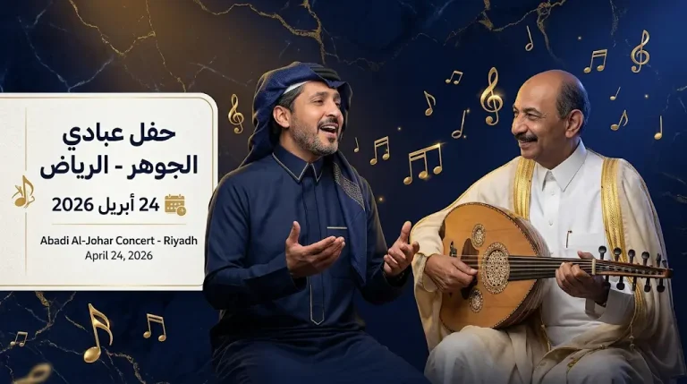 موعد حفل عبادي الجوهر في الرياض 2026 وتفاصيل ليلة أخطبوط العود بمسرح جامعة الأميرة نورة