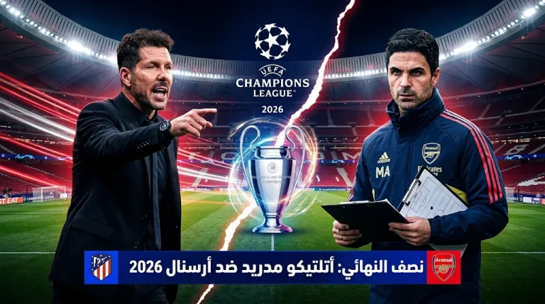 موعد مباراة أرسنال وأتلتيكو مدريد في نصف نهائي دوري أبطال أوروبا 2026 والقنوات الناقلة