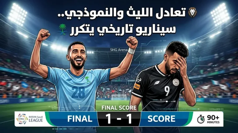 نتيجة مباراة الشباب والفتح اليوم في دوري روشن 2026: تعادل يكرر سيناريو تاريخي