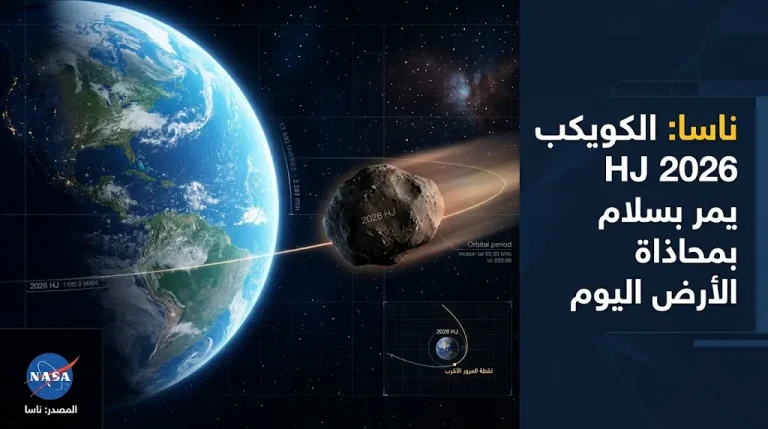 هل يشكل خطراً؟ ناسا توضح تفاصيل مرور الكويكب 2026 HJ المكتشف حديثاً بمحاذاة الأرض اليوم