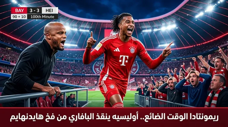 أوليسيه ينقذ بايرن ميونخ من هزيمة محققة أمام هايدنهايم في الوقت القاتل بالدوري الألماني