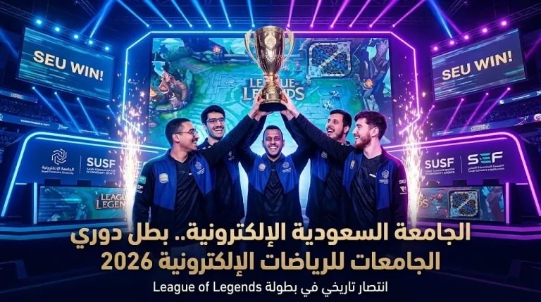الجامعة السعودية الإلكترونية بطلاً لدوري الجامعات للرياضات الإلكترونية 2026 بعد فوزها على جامعة الملك عبدالعزيز بنتيجة 3-2