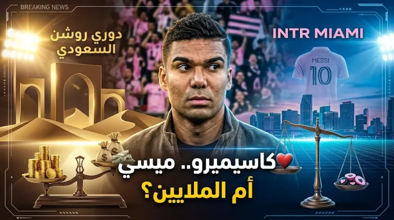 تضحية مالية ضخمة من كاسيميرو لـ “إنتر ميامي” من أجل اللعب بجوار ليونيل ميسي.